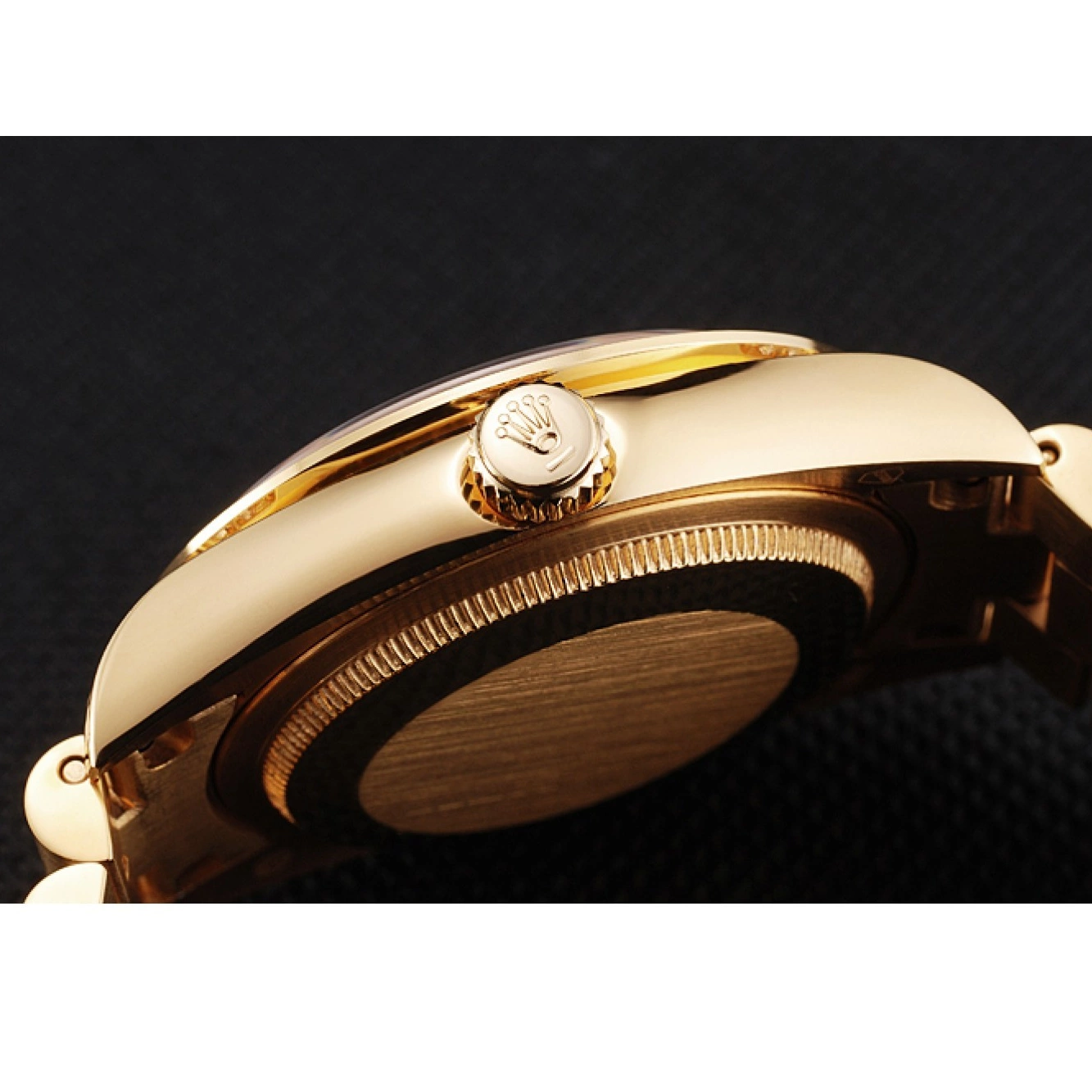 AAA replica watch Pave Gold Yellow Rolex Diamond Swiss Day Date 0625
